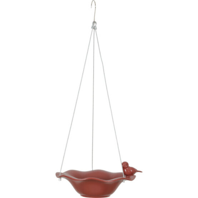 Abreuvoir baignoire céramique avec oiseau Zolux - coloris terracotta