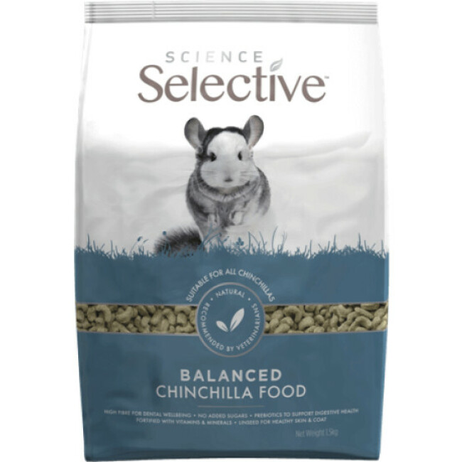 Alimentation chinchilla Science Selective Supreme Sac 1,5 kg