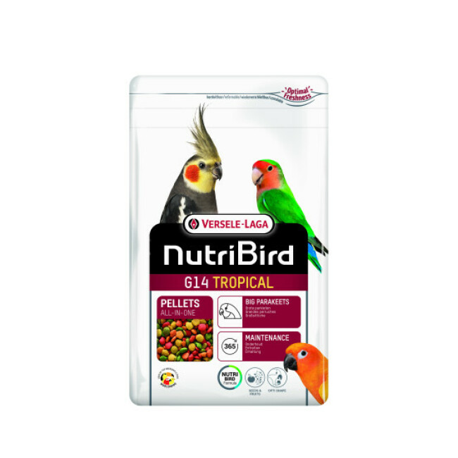 Aliments NutriBird G14 Tropical Versele Laga pour grandes perruches - 1kg
