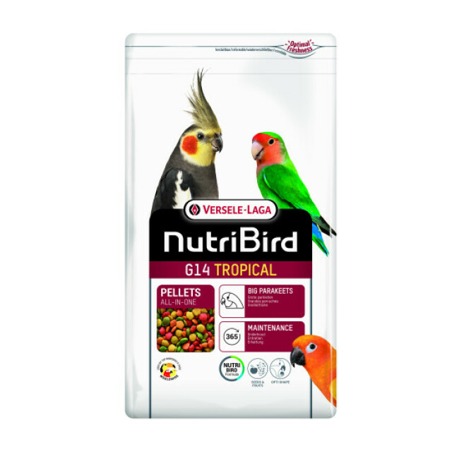 Aliments NutriBird G14 Tropical Versele Laga pour grandes perruches - 3kg
