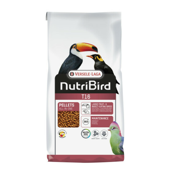 Aliments NutriBird T16 Versele Laga pour grands frugivores Sac 10 kg
