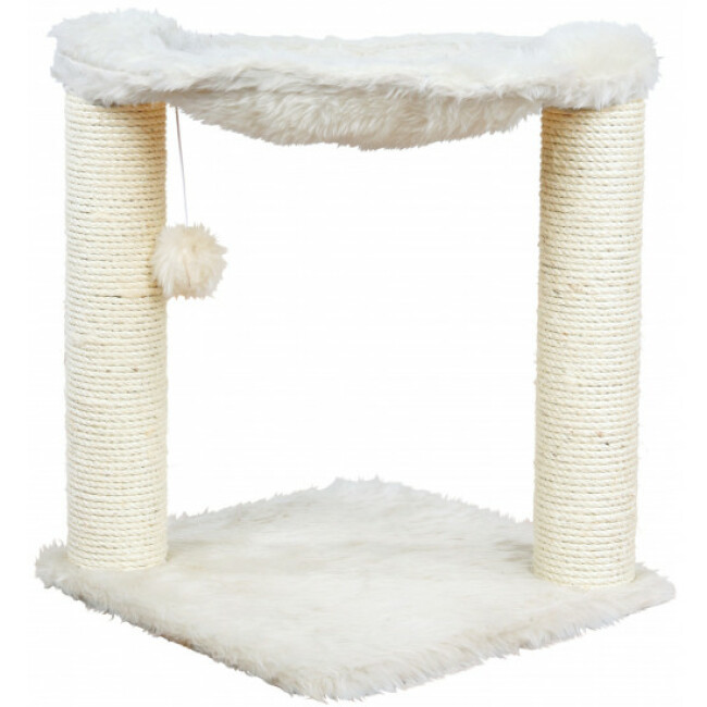 Arbre à chat en peluche et sisal Baza avec jouet - hauteur 50 cm