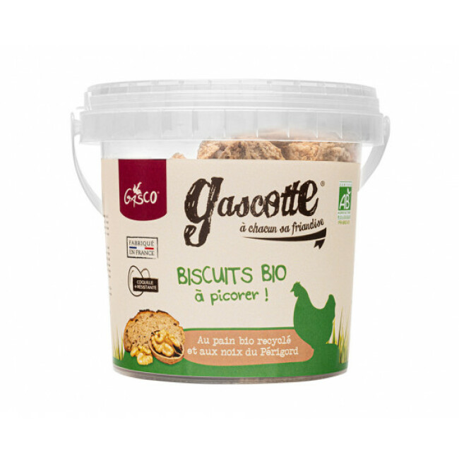 Biscuits BIO pour poules seau de 200 g Gasco - Noix