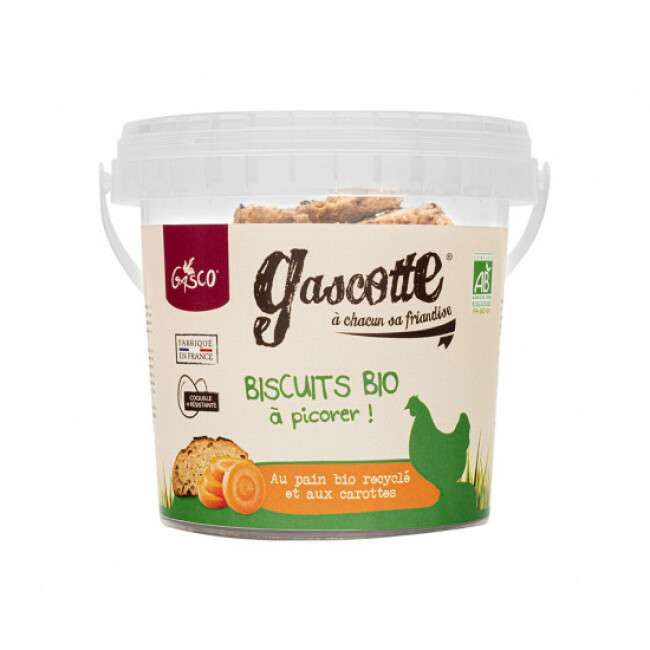 Biscuits BIO pour poules seau de 200 g Gasco - Carottes