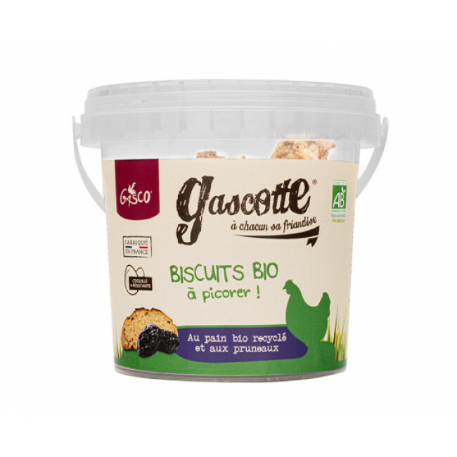 Biscuits BIO pour poules seau de 200 g Gasco - Pruneaux