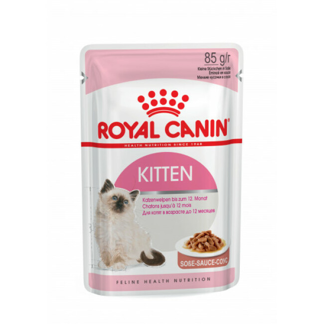 Bouchées Royal Canin Kitten en mousse chaton de 4 à 12 mois - 12 Sachets 85 g