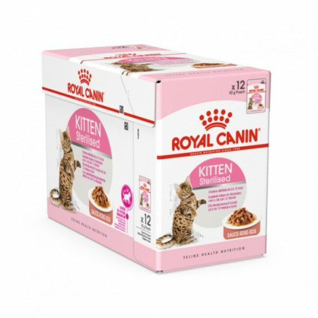 Bouchées Royal Canin Kitten Sterilised 12 sachets 85 g - Sauce
