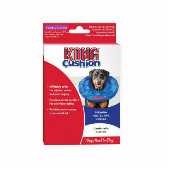 Collerette gonflable réglable Cushion KONG M 33 - 46 cm