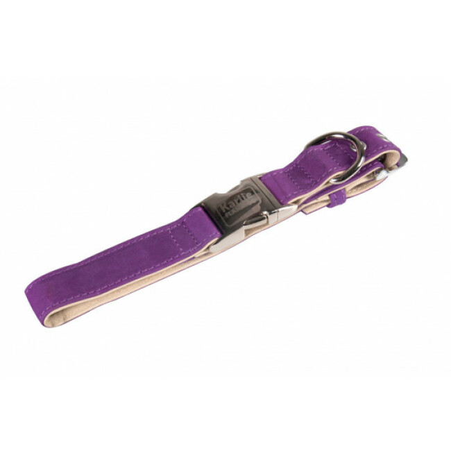 Collier Buffle Violet Long 40 cm larg 2 cm