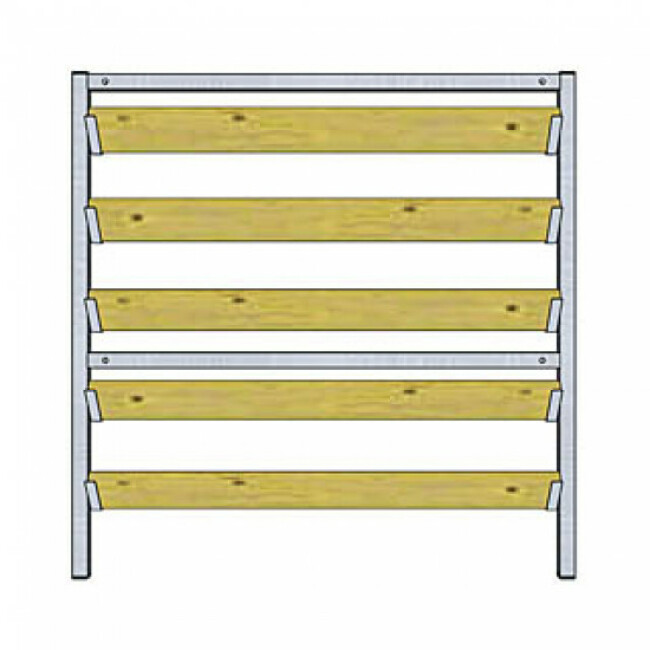 Elément pour composteur de jardin en bois à ciel ouvert - 1 x 1 m