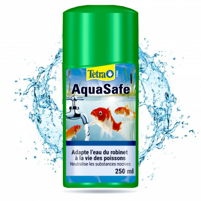 Conditionneur d'eau Tetra Pond Aquasafe pour bassin Contenance 250 ml