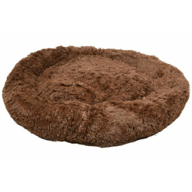 Coussin doux rond Krems Flamingo pour chien - diamètre 50 cm Coloris Marron
