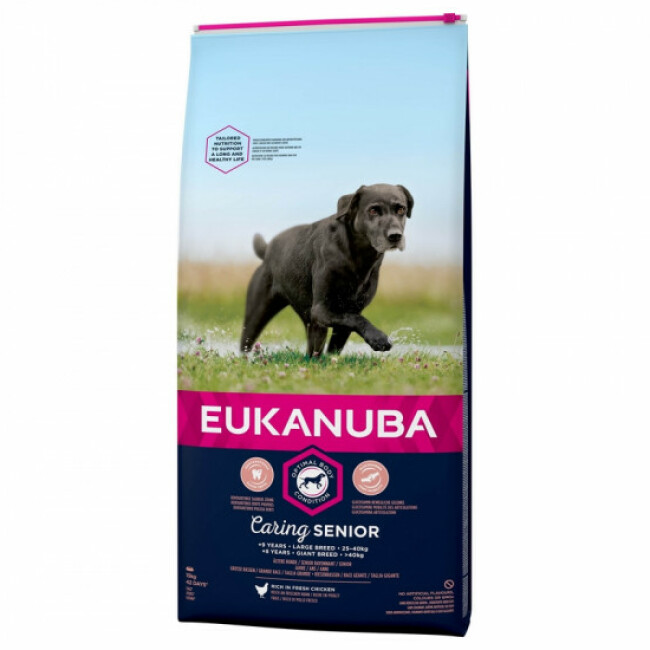 Croquettes Eukanuba Senior Grandes Races au Poulet Sac 15 kg