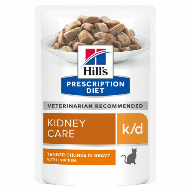 Hill's Prescription Diet Feline K/D Poulet 12 Sachets 85 g