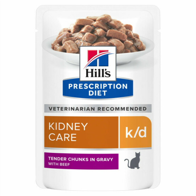 Hill's Prescription Diet Feline K/D Bœuf 12 Sachets 85 g