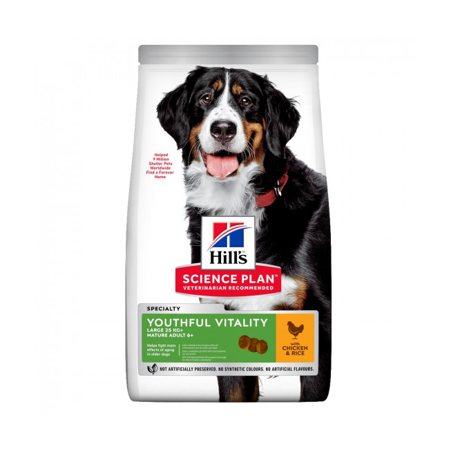 Croquettes Hill's Science Plan Canine Adult 6+ Youthful Vitality Large Breed Poulet Sac 14 kg