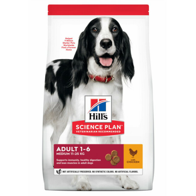 Croquettes Hill's Science Plan Canine Adulte Medium Poulet Sac 14 kg