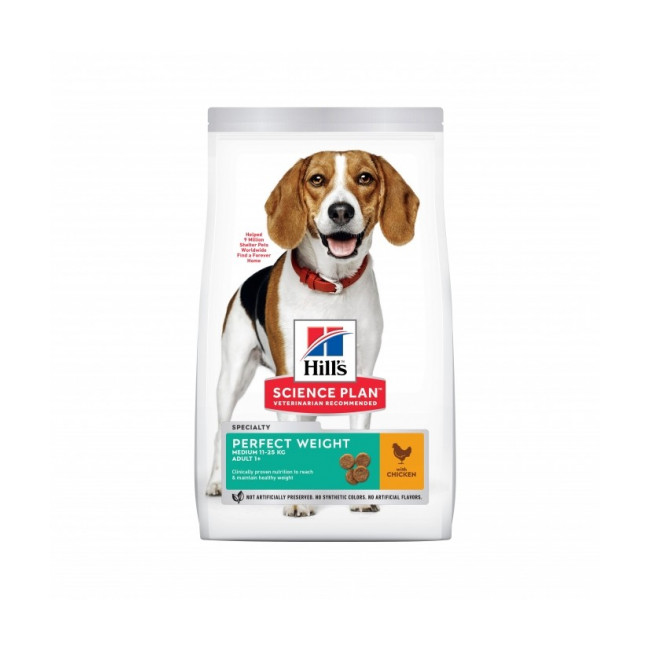 Croquettes Hill's Science Plan Canine Perfect Weight Medium Poulet Sac 12 kg