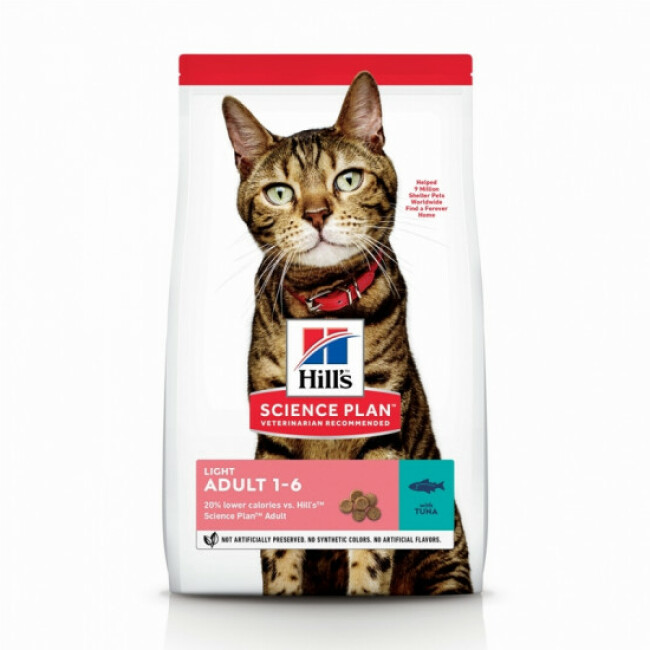 Croquettes Hill's Science Plan Feline Adulte Light Thon Sac 7 kg