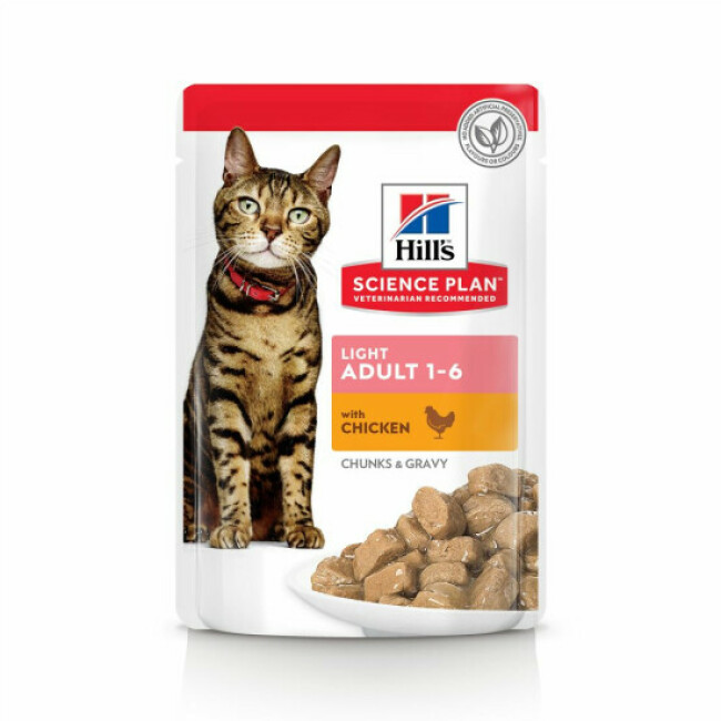 Hill's Science Plan Feline Adulte Light Poulet 12 Sachets de 85 g