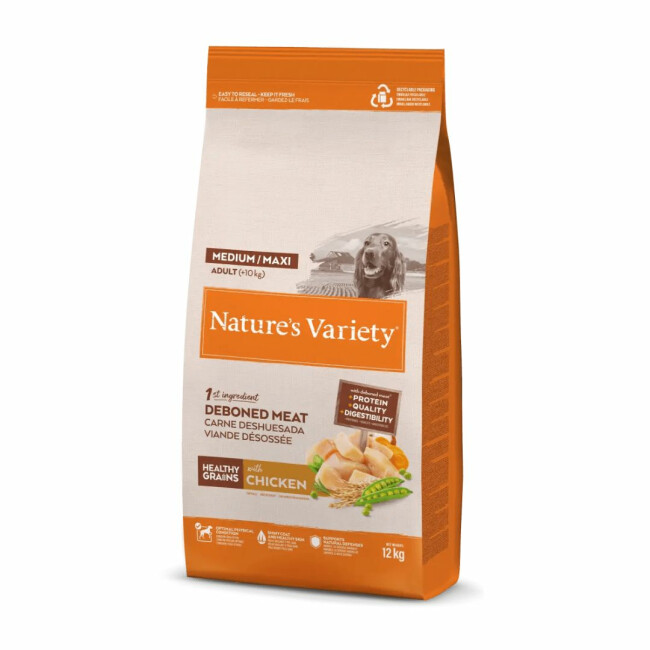 Croquettes Nature's Variety Healthy Grains - pour chien adulte de moyenne et grande race Poulet