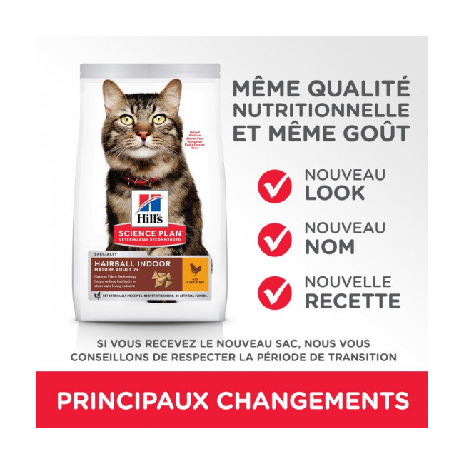 Croquettes Hairball Control Science Plan Sac 1 5 Kg Pour Chat Mature Hill S