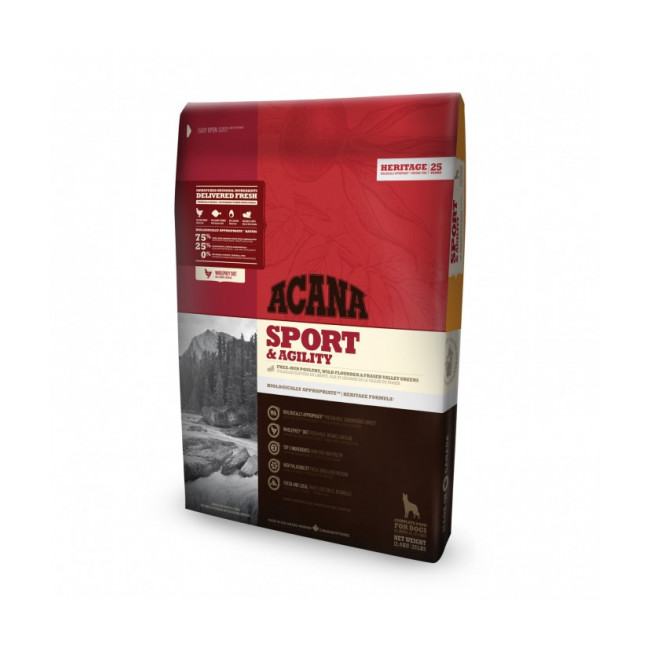 Croquettes pour chien sportif Acana Sport et Agility