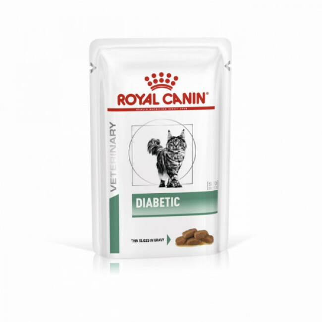 Royal Canin Veterinary Diet Diabetic pour chats Emincés en sauce 12 sachets 85 g