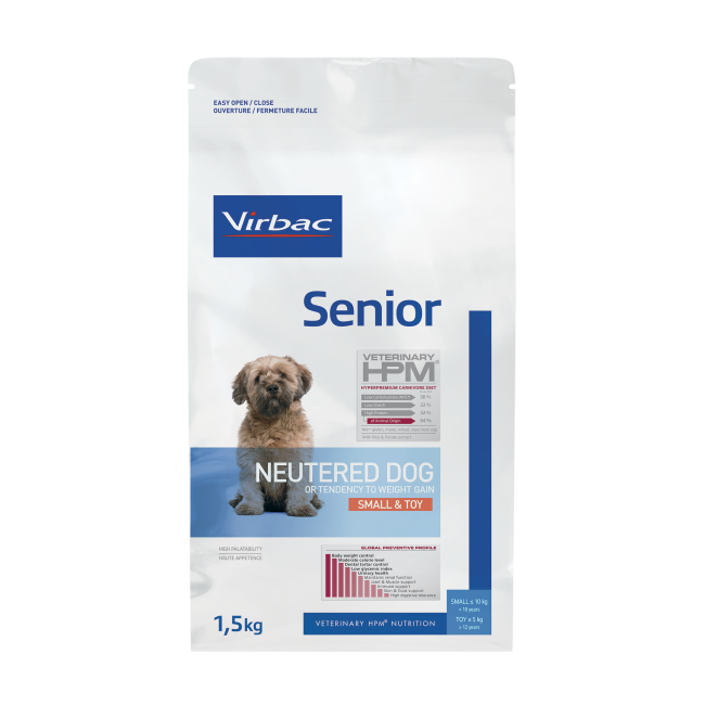 VIRBAC HPM Hundefutter Senior SMALL TOY – 1,5 Kg, Speziell Für Kleine ältere Hunde