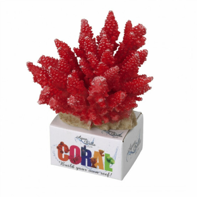 Décoration pour aquarium corail rouge Acropora Aqua Della - Taille M