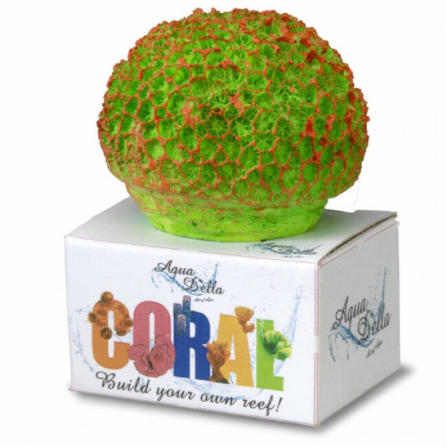 Décoration pour aquarium corail vert Brain Aqua Della - Taille S