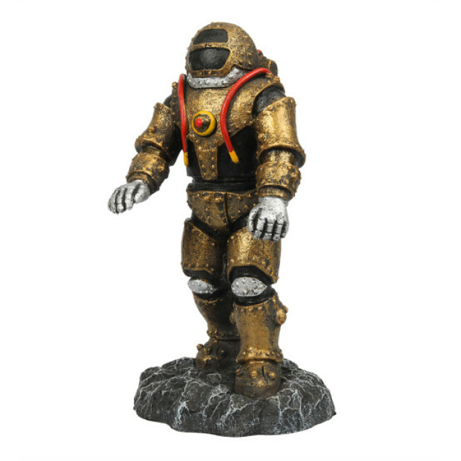 Décoration d'aquarium Steampunk Aqua Della - Plongeur 6,8 x 6,7 x 12,1 cm