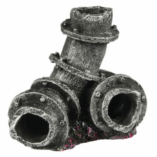 Décoration pour aquarium tubes métalliques en résine Aqua Della - Modèle 1