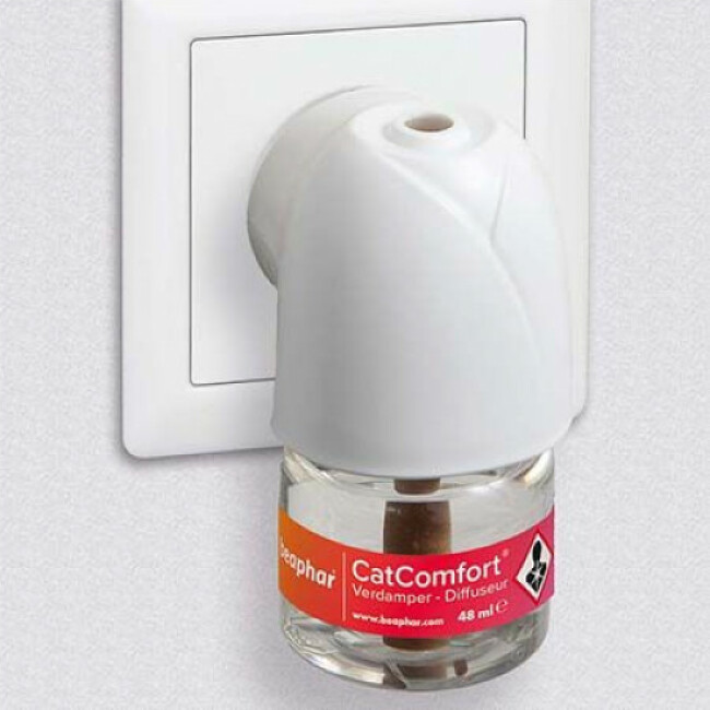 Diffuseur De Phéromones Apaisant Pour Chat - Anti-stress, Favorise Le Calme Et Réduit Le Marquage - 1 Diffuseur + 2 Recharges (48 Ml Chacune)