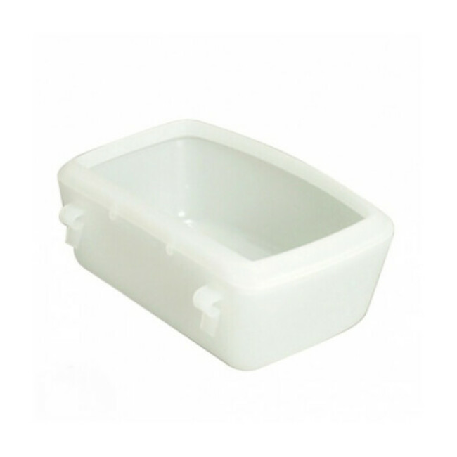 Ecuelle plastique pour cage de transport Contenance 0,5 Litre 16 cm x 10 cm x 5,5 cm