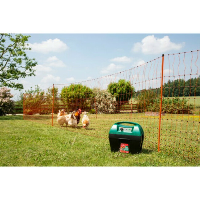 Filet à volailles poultrynet vert, électrifiable, double pointe, 25m