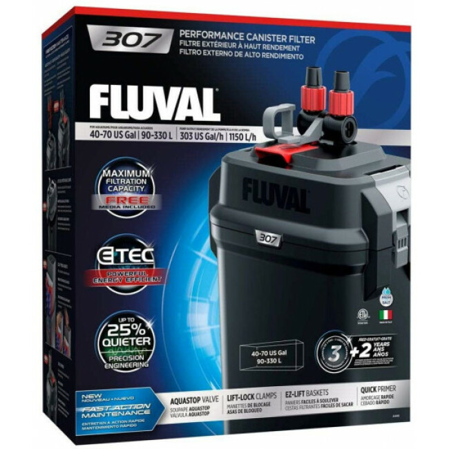 Filtre extérieur Fluval Série 07 Modèle 307 - 90-330 litres 1150 l/h