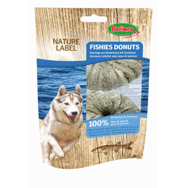 Fishies Donuts avec peau de poisson pour chien - 110g
