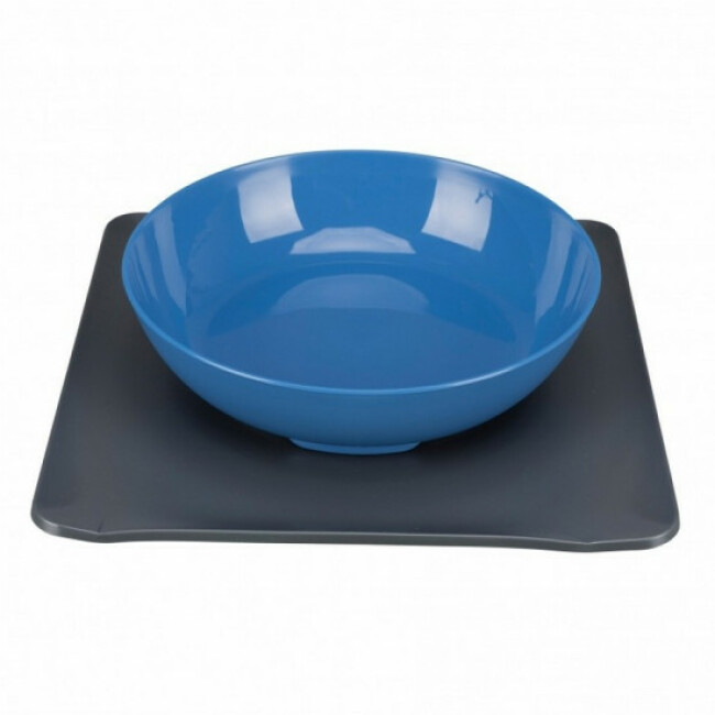 Gamelle 2 en 1 anti-dérapante Yummynator Trixie 850 ml 24 × 24 cm Bleu/gris