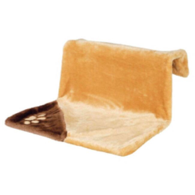 Hamac marron en peluche adaptable radiateur pour chats Trixie