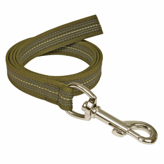 Longe réfléchissante souple et résistante sans poignée - 1 m Coloris Kaki