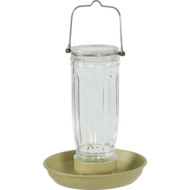 Mangeoire en verre pour oiseaux de la nature Zolux - coloris lichen