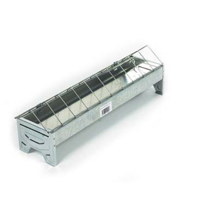 Mangeoire galvanisé pour poules - 50x13x15cm