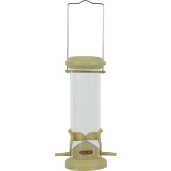 Mangeoire Silo Zolux en plastique - 2 perchoirs coloris lichen