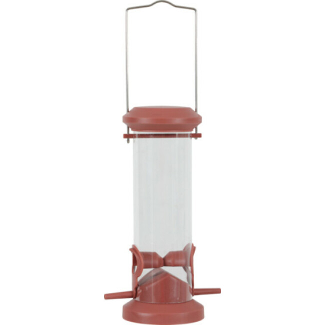 Mangeoire Silo Zolux en plastique - 2 perchoirs coloris terracotta