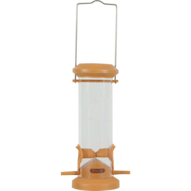 Mangeoire Silo Zolux en plastique - 2 perchoirs coloris miel