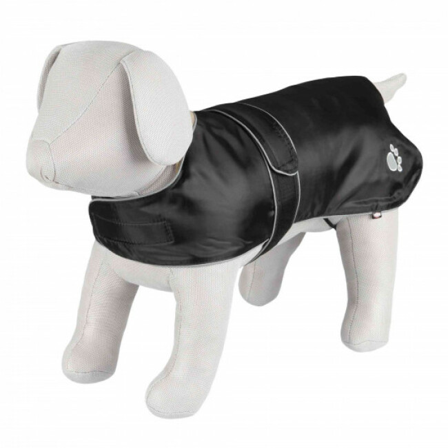 Kerbl Manchester Regenjas Voor Honden – Medium, Zwart, Waterdicht En Winddicht, Met Reflecterende Strips