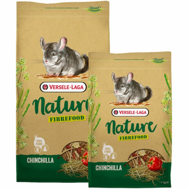Mélange riche en fibres Nature Fibrefood Chinchilla Versele Laga pour chinchillas sensibles Sac 2,75