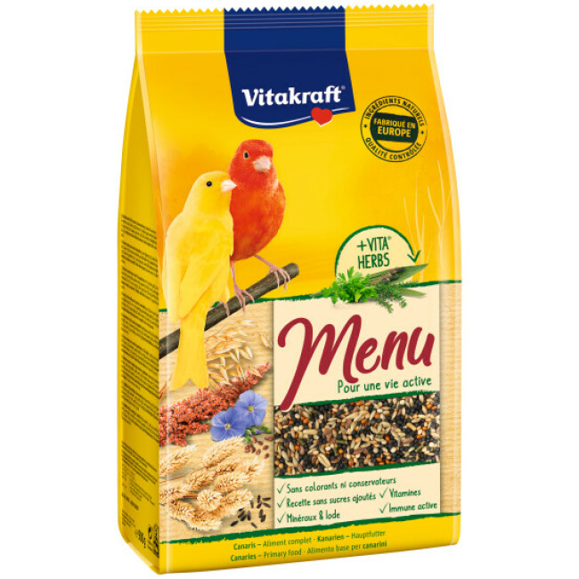 Menu pour canaris Vitakraft en sachet fraîcheur 900 g