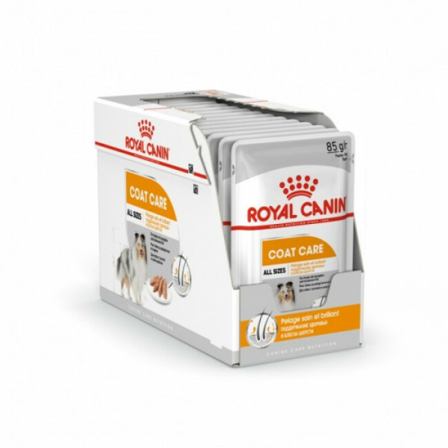 Mousse Royal Canin Coat care pour chien - 12 sachets fraîcheur 85 g
